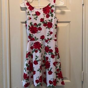 H & M red and white flower Dress